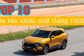 Top 10 ô tô bán chạy nhất tháng 7