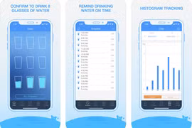 Hiện có rất nhiều ứng dụng nhắc nhở uống nước trên cửa hàng ứng dụng (Ảnh: TechUntold)