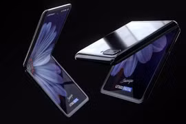 Hình ảnh render của chiếc Samsung Galaxy Z Flip (Ảnh: Gizmochina)