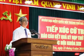 Ông Trương Quang Nghĩa, Bí thư Thành ủy Đà Nẵng thông tin về Luật Phòng chống tham nhũng và chia sẻ về tài sản của Giám đốc Công an Đà Nẵng.