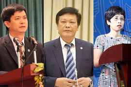 Từ trái qua: Ông Lê Quang Tùng, ông Nguyễn Duy Thăng và bà Nguyễn Thị Phú Hà. Ảnh: VGP