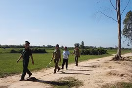 Bộ đội Biên phòng Long An tuần tra biên giới. 