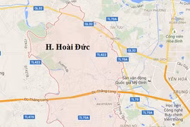 Bản đồ địa lý huyện Hoài Đức. Nguồn: hanoi.gov.vn