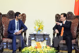 Thủ tướng Nguyễn Tấn Dũng đã tiếp Tổng Giám đốc điều hành Tập đoàn Google Sundar Pichai - Ảnh: Nhật Bắc