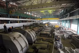 Một lò phản ứng xây dựng tại Nhà máy Năng lượng hạt nhân Kalinin, Nga - Ảnh: AFP
