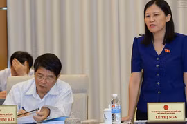 Chủ nhiệm Uỷ ban Tư pháp Lê Thị Nga (Ảnh: Quốc hội)