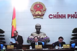 Thủ tướng Nguyễn Tấn Dũng chủ trì hội nghị trực tuyến của Chính phủ với các địa phương - Ảnh: V.V.T
