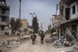 Quân đội Syria bắt đầu tấn công dồn dập gần thủ đô Damascus bắt đầu cách đây 2 tuần. Ảnh: SPUTNIK