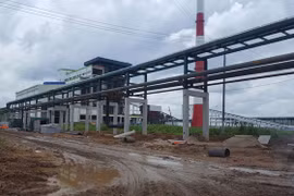 Một hạng mục nhà máy đang được xây dựng