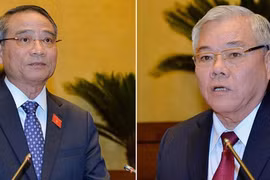 Ông Trương Quang Nghĩa (trái) và ông Phan Văn Sáu. Ảnh: Quochoi.vn