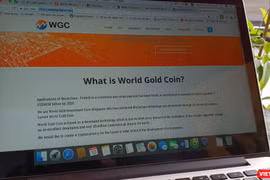 Một trang web quảng bá tiền ảo