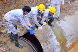 ​Đường ống nước sạch sông Đà gặp sự cố lần thứ 17
