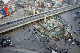 Dự án đường sắt trên cao đang gặp nhiều khó khăn về tiến độ. 