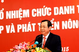 Ông Tiết Văn Thành - Thành viên Hội đồng Thành viên, Tổng Giám đốc Agribank phát biểu nhận nhiệm vụ tại Hội nghị