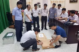 Tổ công tác kiểm tra tại tỉnh Hà Giang. Ảnh: CAND