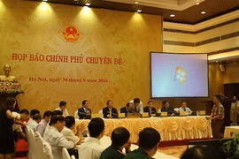 Chính phủ đang họp báo công bố nguyên nhân cá chết ở Hà Tĩnh