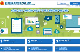 Cổng dịch vụ công trực tuyến của Bộ Công thương.