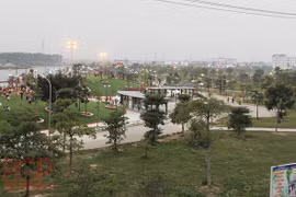 Sân tập golf xây trên đất quy hoạch công viên Hoàng Hoa Thám ở Bắc Giang. Ảnh: Đầu tư