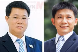 Ông Nguyễn Trường Giang (trái) và ông Bùi Xuân Thu