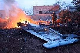  Cường kích Su-25 của Nga bị bắn rơi hôm 3/2. Ảnh: CNN