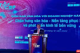 Bộ trưởng Nguyễn Văn Hùng nhấn mạnh, chiều sâu văn hóa giúp các doanh nghiệp không đơn thuần chạy theo lợi nhuận, làm giàu bằng mọi giá. 