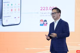 Ông Nguyễn Bá Diệp trao đổi tại Diễn đàn Quốc gia Phát triển doanh nghiệp công nghệ số Việt Nam 2022.