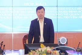 Thứ trưởng Bộ Thông tin và Truyền thông Nguyễn Thanh Lâm phát biểu tại buổi họp báo