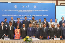 Các đại biểu dự hội thảo “Asean chuyển đổi số báo chí kiến tạo tri thức số” 
