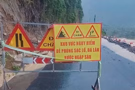 Mưa lớn đèo La Ngà (Hoà Vang, Đà Nẵng) sạt lở nghiêm trọng (ảnh CTV)