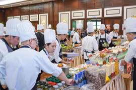 Các đầu bếp tham gia cuộc thi Đầu bếp tài năng Đà Nẵng - Danang Chef Talent Competition 2023