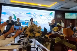 Lễ ra mắt Bộ nhận diện thương hiệu Bamboo Airways. (Ảnh: X.T)