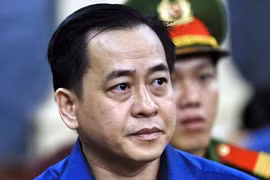 Vũ Nhôm tại tòa hôm nay. Ảnh:Hữu Khoa. 