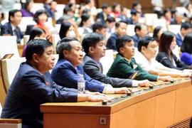 Các đại biểu Quốc hội thực hiện biểu quyết thông qua các nghị quyết. Ảnh: VGP.