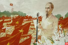 Tranh "Bác Hồ đọc tuyên ngôn độc lập" của Nguyễn Dương 