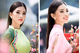 Hoa hậu Tiểu Vy khoe sắc xuân trong áo dài Ngô Nhật Huy