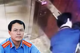 Ông Nguyễn Hữu Linh và hình ảnh hành vi sàm sỡ đối với bé gái trong thang máy.