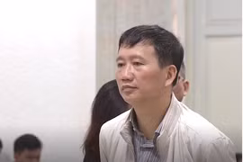 Bị cáo Trịnh Xuân Thanh trong phiên xét xử sáng nay.