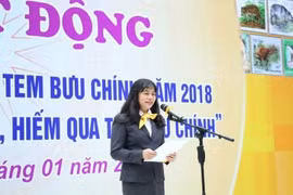 Bà Chu Thị Lan Hương, Phó Tổng giám đốc Tổng công ty BĐVN phát biểu. Ảnh: Thái Anh.