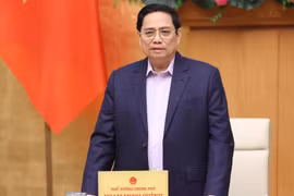 Thủ tướng Phạm Minh Chính phát biểu khai mạc phiên họp Chính phủ chuyên đề về xây dựng pháp luật tháng 2/2022 (Ảnh: VGP)