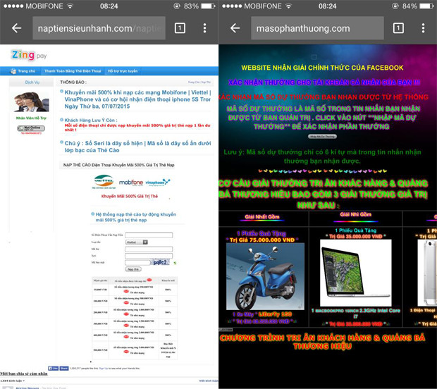 Người dùng nên tỉnh táo khi bấm vào các đường link trong tin nhắn, nhất là khi dẫn đến website yêu cầu nhập mật khẩu, tải file...