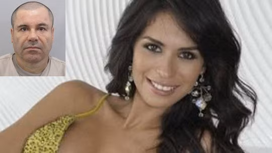 Cựu hoa hậu Emma Coronel và chồng là trùm ma túy Joaquín "El Chapo" Guzmán (ảnh nhỏ). Ảnh: AP