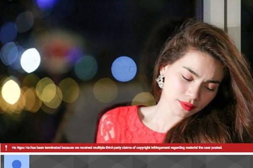 Lý do Hồ Ngọc Hà bị khóa tài khoản Youtube ảnh 1