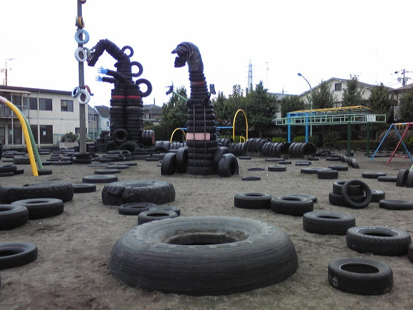 Mãn nhãn với tuyệt tác chế tạo từ lốp xe và rơm rạ của người Nhật ảnh 4