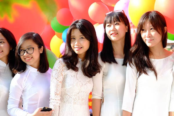 Hà Nội năm nay có 1,7 triệu học sinh của 2.585 trường và cơ sở giáo dục bước vào năm học mới. Ảnh:Quỳnh Trang.