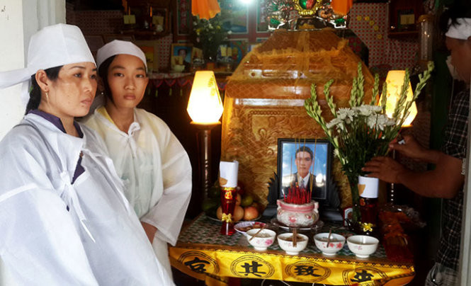 Tài công Ngô Văn Sinh qua đời bỏ lại vợ và 2 con đang đi học chưa biết nương tựa vào đâu 