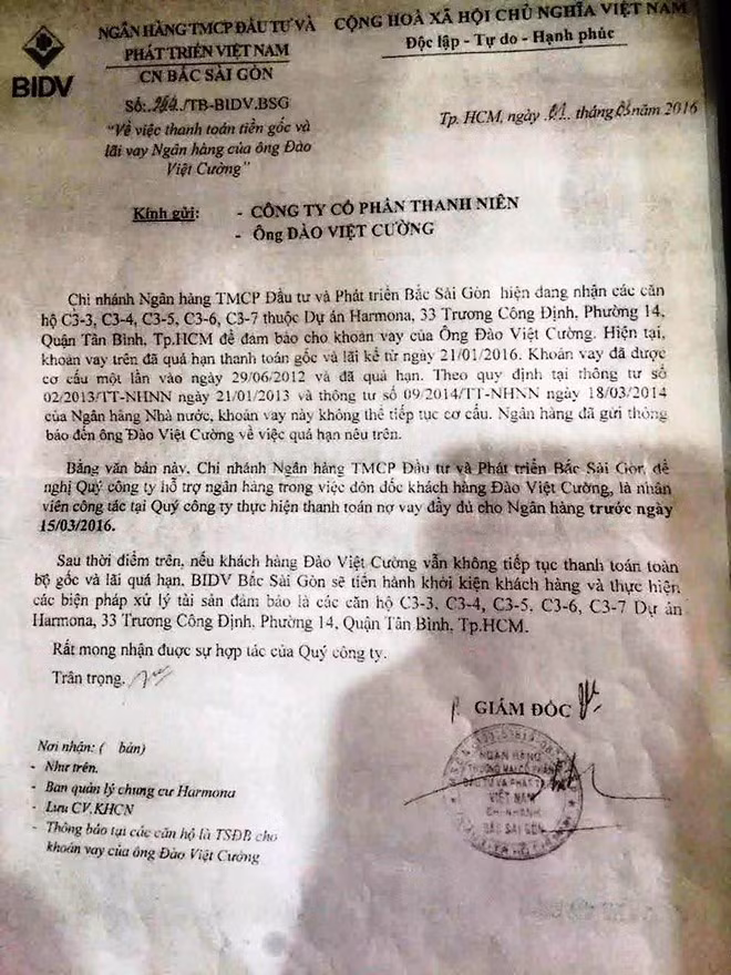 Vụ BIDV “siết nợ” chung cư: Lộ hợp đồng cho khách hàng sập bẫy ảnh 1