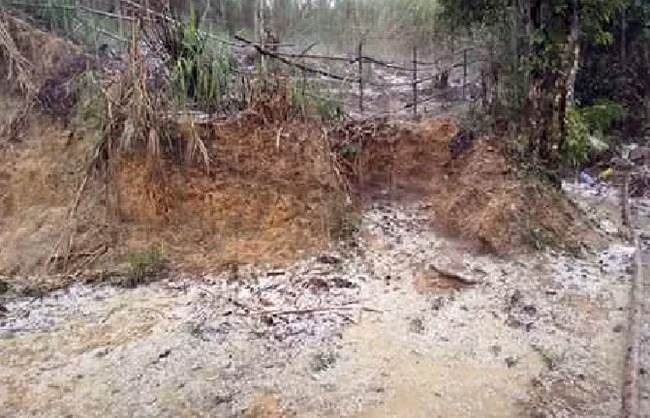 Mưa đá bất thường xuất hiện trên địa bàn xã Ch’ơm” (huyện Tây Giang, Quảng Nam) làm hư hạu nhiều nhà cửa, hoa màu.