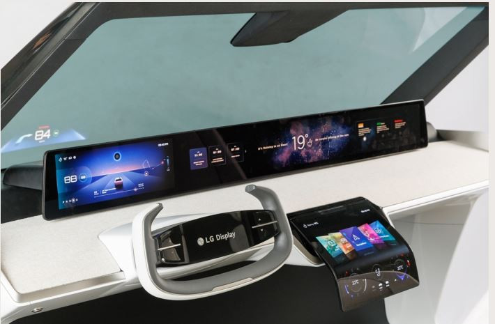 Màn hình giải trí trên ô tô của LG Display (Ảnh: KED Global)