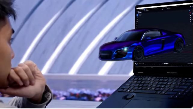 Mẫu laptop 3D không cần dùng kính chuyên dụng của Asus (Ảnh: CNET)