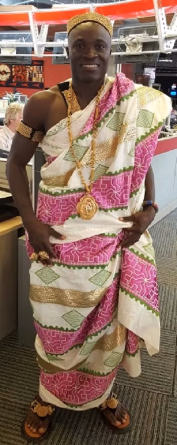 Vua tộc Akan ở Ghana, Tây Phi. Ảnh: Cbc